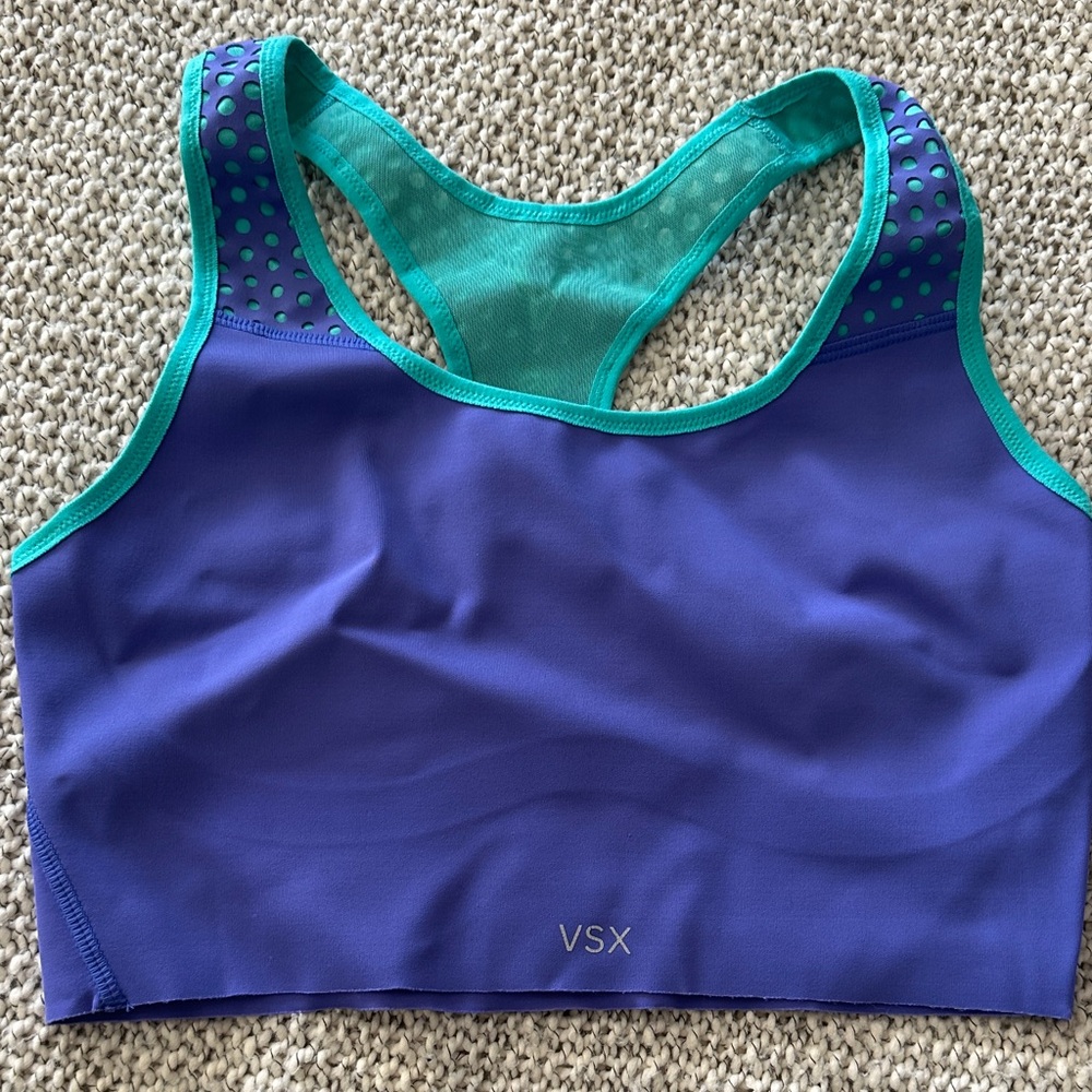 VSX Women's Purple and Teal Sports Bra